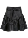 Andrea Bogosian Leather Skirt In Black