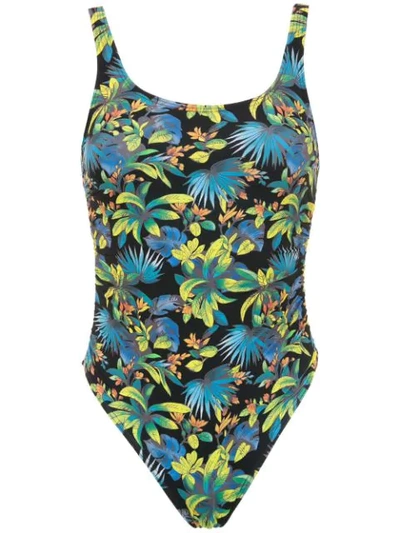 Amir Slama Printed Swimsuit In Black