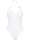 Amir Slama Swimsuit With Metallic Details In White