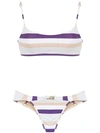 Amir Slama Striped Bikini In Pink