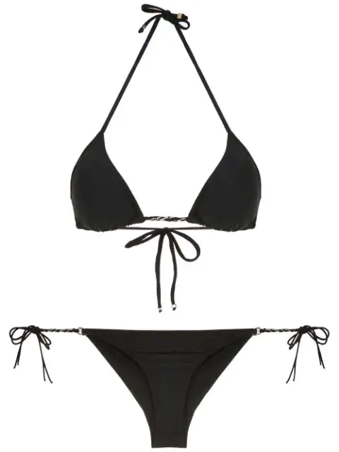 plain black bikini
