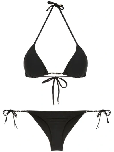 Amir Slama Plain Bikini Set In Black