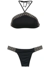 Amir Slama Printed Bikini Set In Black