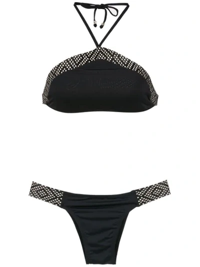 Amir Slama Printed Bikini Set In Black