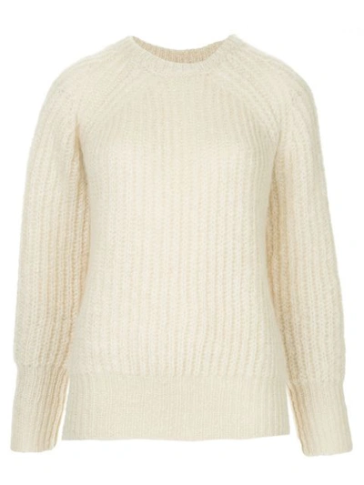 Le Ciel Bleu Cable Knit Jumper - White