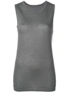Frenckenberger Knit Tank Top In Grey
