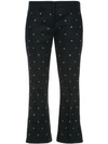 N°21 Stud Detailing Flared Trousers In Green
