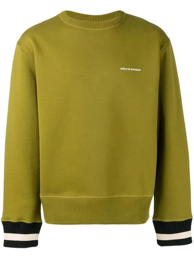 Drôle De Monsieur Knitted Sweatshirt - Green
