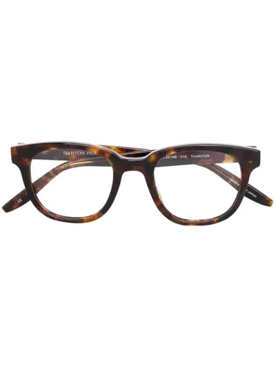Barton Perreira Thurston Square Frame Glasses In Brown