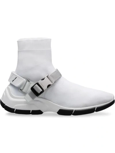Prada Fabric High-top Sneakers - White