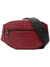 Bottega Veneta Intrecciato Weave Belt Bag In Red