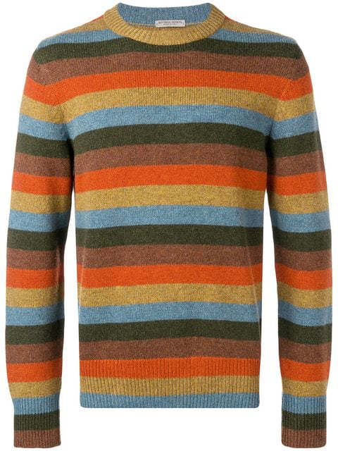 Striped Cashmere Blend Sweater in Brown Striped Cashmere Blend Sweater in Brown