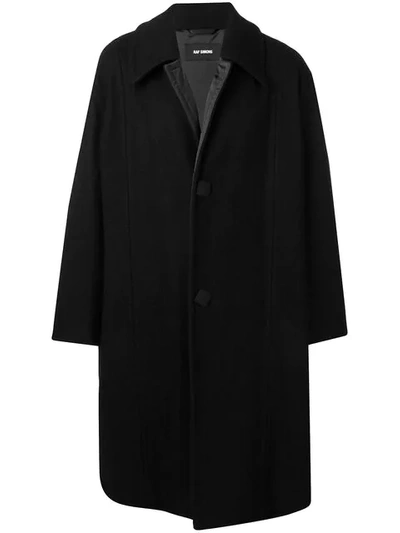 Raf Simons Single Breasted Coat In Black
