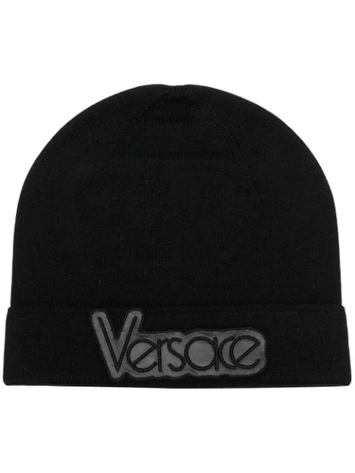 Versace Perfectly Fitted Knitted Hat - Black