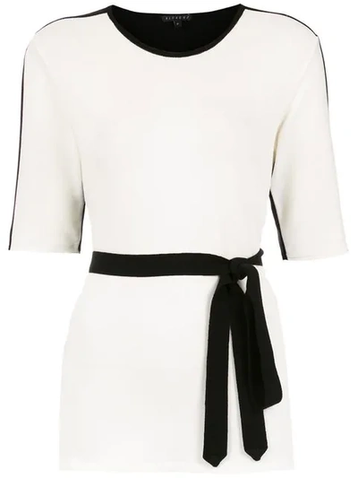 Alcaçuz Belted Giuseppe Blouse In White