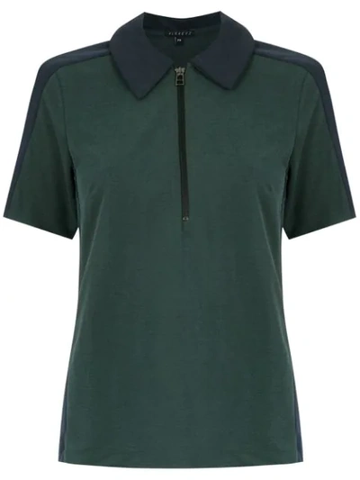 Alcaçuz Panelled Faceta Blouse In Green