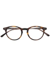 Epos Round Frame Glasses In Brown