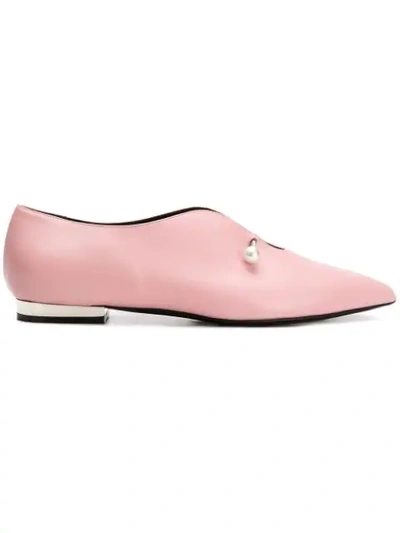Coliac Pearl Embellished Shoes - Pink