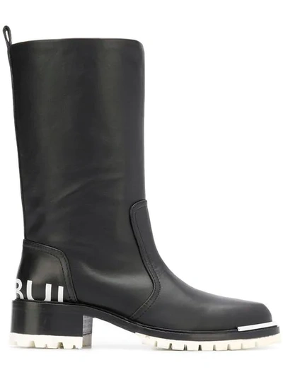 Barbara Bui Round Toe Knee Boots In Black