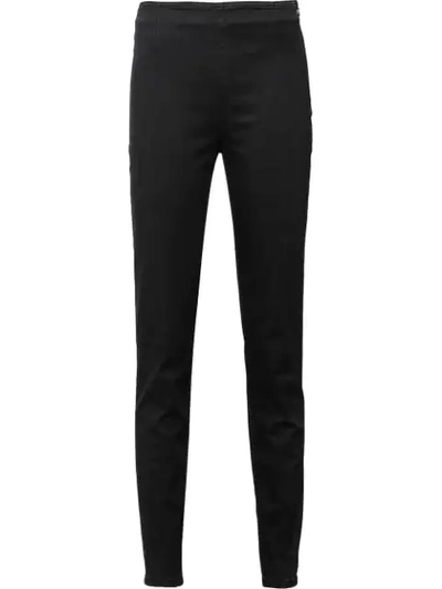 Prada Side-zip Skinny Trousers In Black