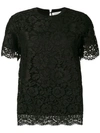 Valentino Heavy Lace T-shirt - Black