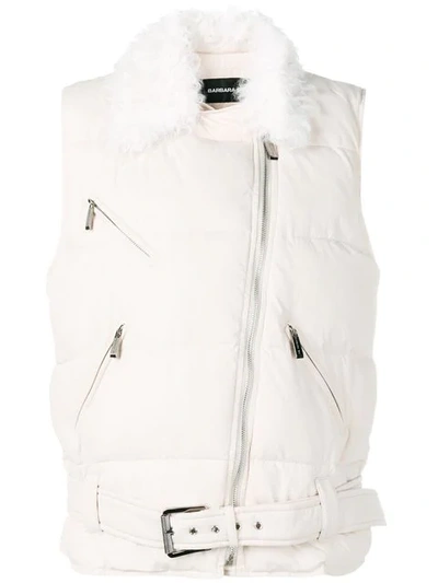 Barbara Bui Shearling Buckled Vest In Neutrals
