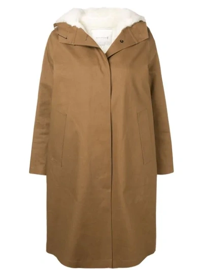 Mackintosh Buttoned Trench Coat In Brown