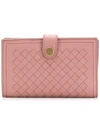 Bottega Veneta French Bi-fold Wallet - Pink