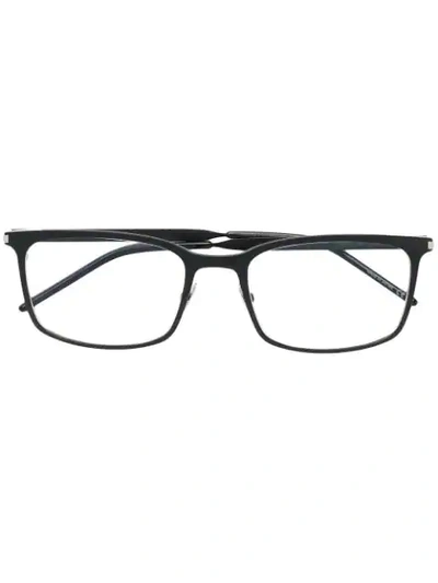 Saint Laurent Rectangle Frame Glasses In Black