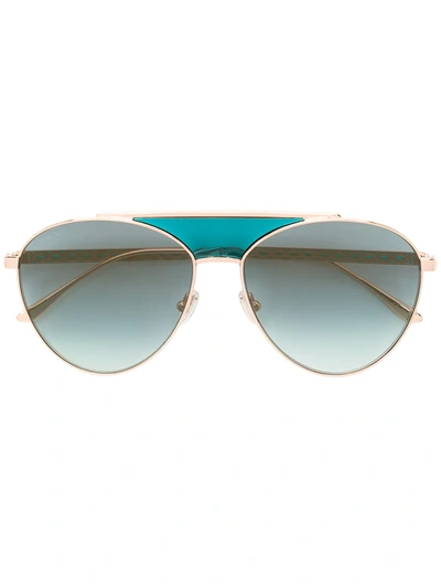 Jimmy Choo Pilot-frame Sunglasses In Gold