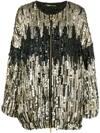 Alberta Ferretti Embellished Coat - Black