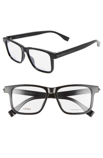 Fendi 53mm Square Optical Glasses - Black