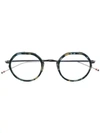 Thom Browne Round Frame Glasses In Blue