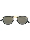 Mykita Hanno Round Tinted Sunglasses In 945 A15 Glossy Gold/black