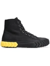 Both Hi-top Lace-up Sneakers - Black