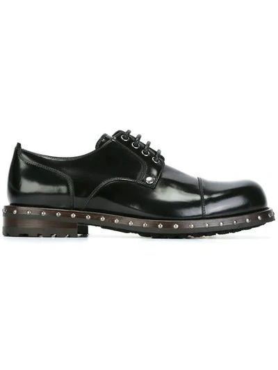 Dolce & Gabbana Studded Derby Shoes - Black