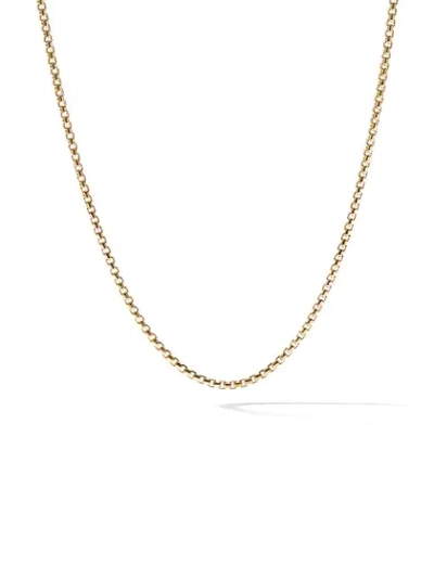 David Yurman 18kt Yellow Gold Box Chain Necklace In 88