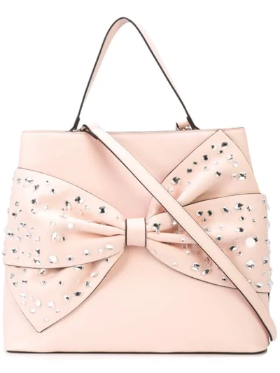 Christian Siriano Embellished Bow Tote Bag In Pink