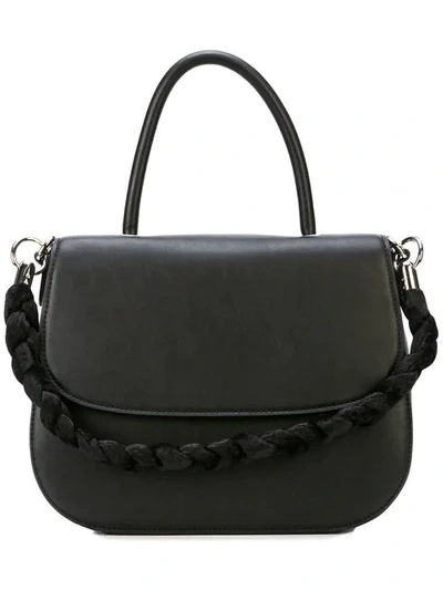 Christian Siriano Braided Strap Tote Bag In Black