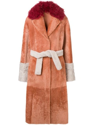 Drome Belted Long Coat - Brown