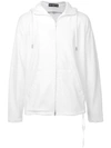 Mastermind Japan Rear Logo Print Zip Hoodie In White