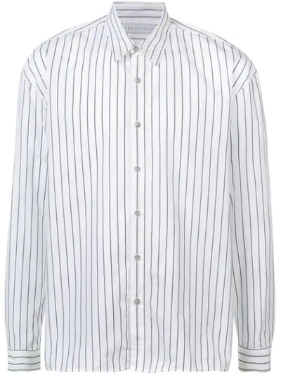 The Celect Striped Long In White - Black Striped