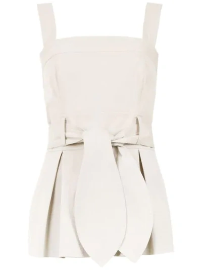 Andrea Marques Belted Blouse - Neutrals