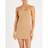 Commando Microfibre Mini Slip Dress In Dark Nude