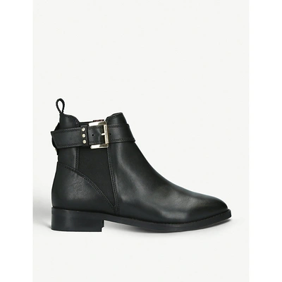Kurt Geiger Rusty Buckle-detail Leather Chelsea Boots In Black