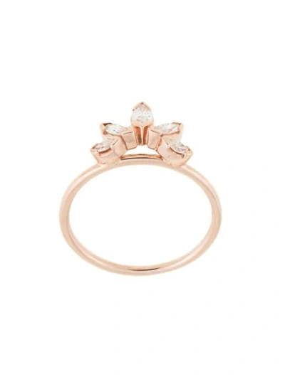 Natalie Marie 14kt Rose Gold Diamond Sun Ring