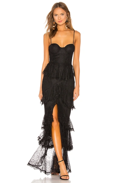 Majorelle Zelda Fitz Gown In Black