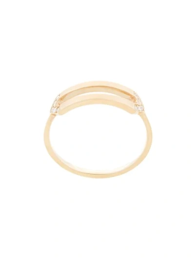 Jennie Kwon Diamond Cut-out Detail Ring In Gold
