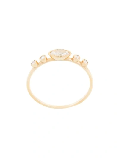 Jennie Kwon Diamond Embellished Ring In Gold