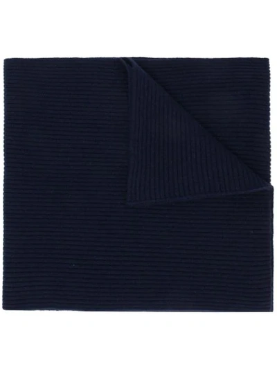 Cashmere In Love Bondi Ribbed Scarf In Blue